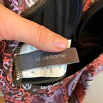 Liz Claiborne Lightly Padded Paisley Pink Brown One Piece Photo 5