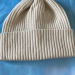 H&M NWT  Cream Ribbed Beanie Photo 2