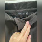 Etiquette Boutique Paperbag High Rise Stretch Rayon Pants Small Ankle Long Black Photo 1