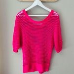 Delia's dELiA*s Open Knit Pullover Top Pink Sz XS Photo 4