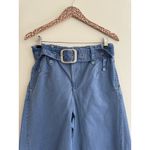 Free People  Sloane Belted Blue Wide Leg Pants Size Small Photo 4