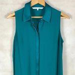 Rachel Roy Emerald Green Flounce-Hem Shirtdress Size MEDIUM Photo 3