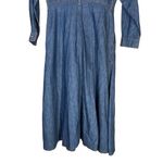 Ruff Hewn Ruff Hewn Vintage Denim Blue Long Sleeve Button Down Maxi Dress Size 8 Photo 9