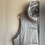 Cato Women’s Live Well Active Metallic Silver Puffer Vest Size Large Photo 4