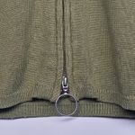 Song of Style Olive Green Knit Mini Dress Long Sleeve Full Zip Up Sz S Photo 5