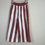 Madewell Linen Blend Pants Striped Cropped Wide Leg Size XS Photo 4