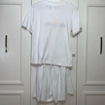 Infinity Vintage White Fish/Cruise/Coastal Embroidered Short/Top set Medium Photo 1