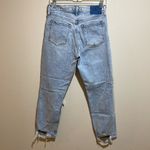 Abercrombie & Fitch SHORT Mom High Rise Distressed Denim Jeans Light Wash 27/4 Photo 7