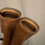 Dr Scholls sz 8.5 Womens Brown Cut Out Leather Open Toe Slip On Heels Chic Comfy Photo 9