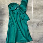 Hello Molly Teal One Shoulder Dress Photo 4