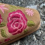 Vintage Riverstone Rosebuds Women’s Brown Leather Suede Western Clogs Y2K Size 9 Tan Photo 4