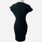Hugo Boss Flutter Wide Neck Collar Cap Sleeves Sheath Dress Photo 1