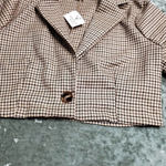 Windsor  Brown Houndstooth Cropped Jacket Photo 3