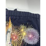 Disney Walt  World Mickey Mouse Castle Cinch Drawstring Backpack Bag Navy Blue Photo 3