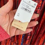 Raga  Red Burnt Orange Metallic Thread Boho Tiered Dress Festival Size XS Photo 10