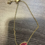 Kendra Scott  gold hot pink pendant bracelet Photo 2