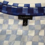 Talbots  Blue Gingham Effortless Jersey Kelley Dress Stretch Tie Wrap Size MEDIUM Photo 8