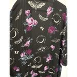 Blackcraft Cult Women’s Kimono Duster Witchy Goth Black White Moth Moon XL/1X Photo 4