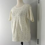 New Vintage Colleen's Collectables Medium Cream White Crochet Sweater Top Photo 2