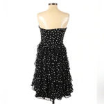 White House | Black Market Polka Dot Tiered Ruffle Retro Strapless Dress Size 00 Photo 3