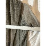 Mystree Women's Grey Angora Blend Chunky Cable-Knit Open front Cardigan L Fur Photo 8