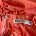 Selfie Leslie  Shea Square Neckline Ruched Mini Dress Orange Medium US 6 Photo 4