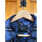 Rails  Hunter Shirt XS Midnight Blue Pink Plaid Button Down Soft Rayon Top Photo 3