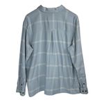 Carhartt Womens Plaid Flannel Button Down Sz XL Rugged Flex Blue Neptune Photo 3