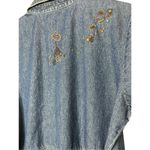 Vintage Pellini Blues Denim Embroidered Maxi Dress Size 16 Blue Photo 10