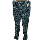Free People Blue & Cream Floral Print Cropped Mid Rise Pants Sz 0 NEW Photo 3