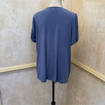 August Silk  women’s top blouse t-shirt embroidered crochet puff sleeves sz 1X Photo 4