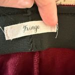Fringe Studio EUC Burgundy Ribbed Velvet Flare High Rise Pull Photo 3