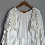 Andrea Iyamah NEW  resort vacation white satin pleated sachi romper Large Photo 4