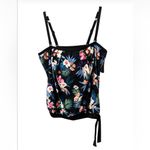 Island Escape Waist Minimizer Tankini Top Black Size 12 Photo 2