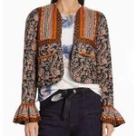 Love the Label Floral Cotton Jacket NWT Brown Photo 2