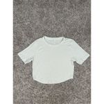 Lululemon Hold Tight Cropped T-Shirt Bone Off White Cream Short Sleeves Size 6 Photo 2