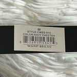 Catherine Malandrino  2 piece set Sports bra & biker shorts Navy Cheetah Medium Photo 9