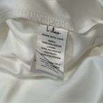 Lulus Iconic Adoration White Satin Peplum Sheer Bustier Maxi Dress Size M Photo 5