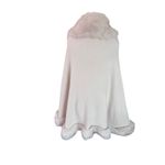BEIGE Faux FUR CAPE SHAWL WRAP WOMEN Tan Photo 2