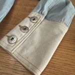 POL  EUC Light Two Tone Blue and Cream Denim Jacket Sz S 19” p2p Photo 6