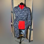 LuLaRoe NWT LLR Navy Button-down Ellie Dress with Blue Floral Pattern Photo 7