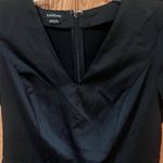 Bebe Ruffle Hem V-Neck Short Sleeve Stretch Satin Romper Jet Black Size 4 Photo 9