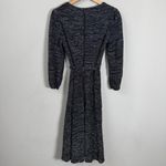 Alice + Olivia  Coco Metallic Midi Dress Women's 2 Silver V-Neck Tie Waist Party Photo 11