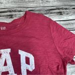 Gap Womens Basic Branded T Tee Shirt S SM Small Wine Merlot Red White Hi Low NWT Photo 4