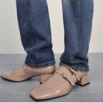 ZARA NWT Block Heel Square Toe Mary Jane Faux Patent Leather Shoes Size 8 Photo 12