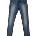 L.A. Concepts Y2k Vintage High Rise Yoke Jeans Bling Tattoo Size 24" Blue Photo 5