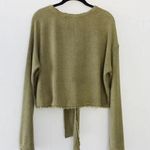 Free People Emma’s Tie Front Henley Top in Dirty Martini Photo 5