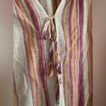 Rails NWT Brielle Linen Top in Hibiscus Stripe | XS Photo 3