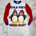 Vintage Sleep Shirt Single Stitch Prestige LTD Cold Feet Warm Heat Penguin M White Size M Photo 7