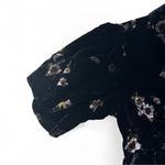 Free People  Be My Baby Velvet Floral Print High Neck Mini Dress Black Size 0 Photo 5